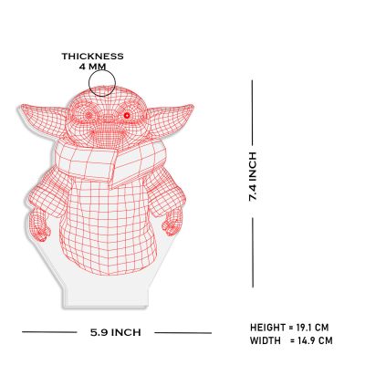 Yoda Star Wars Character Night Lamp Warm White